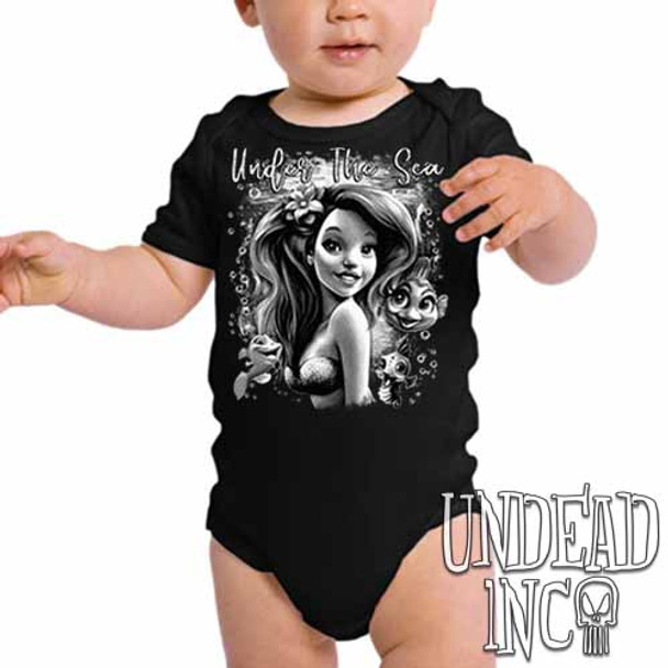 Under The Sea Black & Grey - Infant Onesie Romper