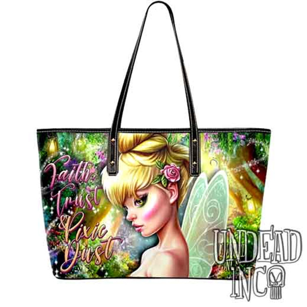 Tinkerbell Pixie Dust Large Pu Leather Handbag / Shoulder Bag