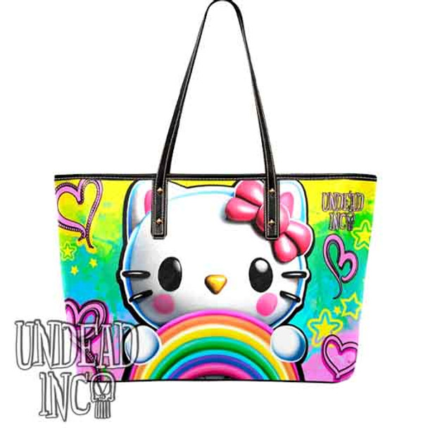 Kitty Rainbow Large Pu Leather Handbag / Shoulder Bag