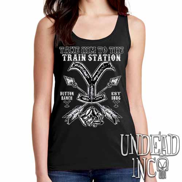 Yellowstone Train Station - Ladies Singlet Tank