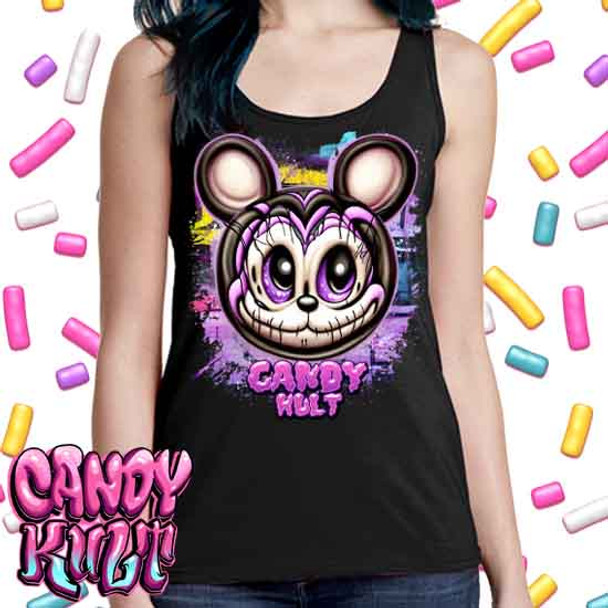 Graffiti Mouse Candy Toons - Ladies Singlet Tank