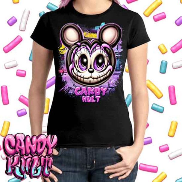 Graffiti Mouse Candy Toons - Ladies T Shirt