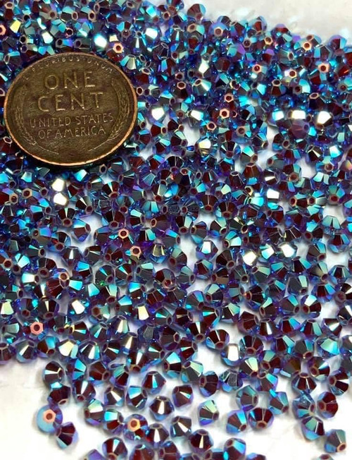 5328 3mm Cyclamen Opal 2xAB Bicone (x48)