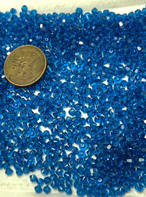 5328 3mm Capri Blue Bicone (x48)