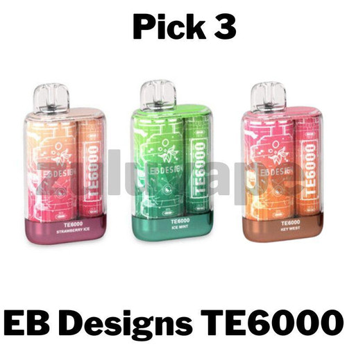 EB Designs TE 6000 Disposable Vape Mix and Match 3 Pack