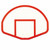 Gymnasium Fan-Shaped Fiberglass 39 x 54 in. Basketball Backboard FT275