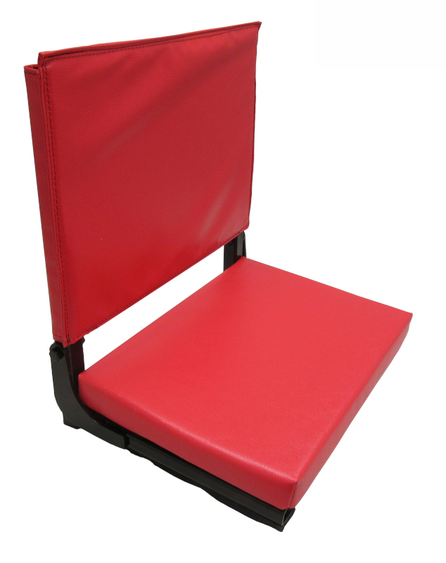 Portable Stadium Seat Cushion with Backs Folding Bleacher Seats Cushion red