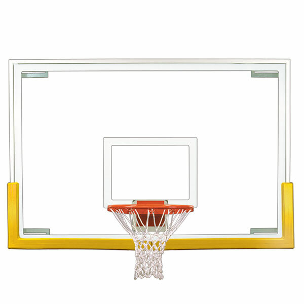 Upgrade Package Steel-Glass Gymnasium Basketball Backboard; Rim & Pad Upgrade Package