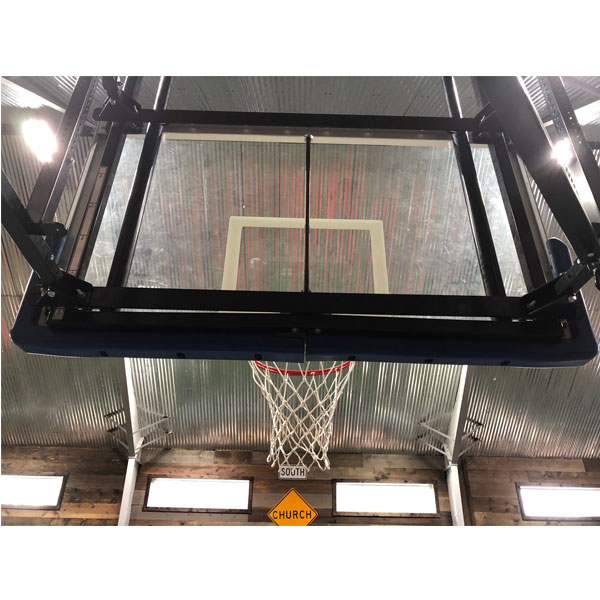 The FT310 Basketball Backboard Height Adjuster works with any basketball backboard that has 36"x62" spaced mounting brackets