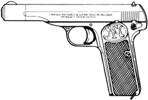 Browning 1922 Police Model, .32ACP, 9 Rd Magazine Or Grips