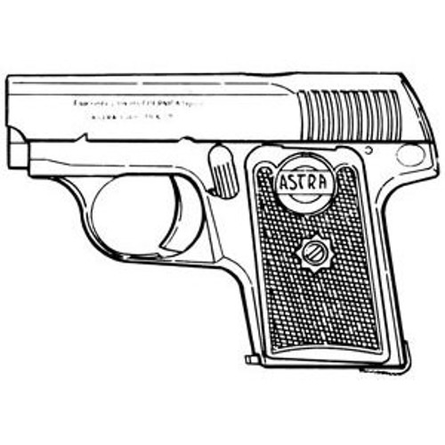Astra Model 1924 (Hope), .25ACP, 6 Rd Magazine Or Grips