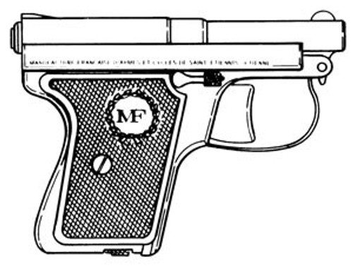 Le Francaise Staff Officer, .25ACP, 7 Rd Magazine Or Grips Le Francaise Staff Officer, .25ACP, 7 Rd Magazine Or Grips
