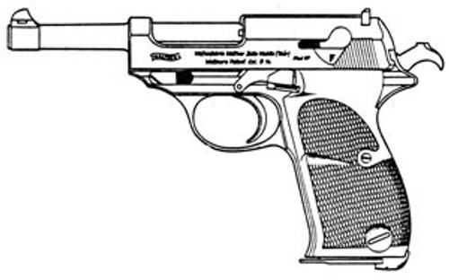Walther P-38, P-1 9MM, 8 Rd Magazine Or Grips Walther P-38, P-1 9MM, 8 Rd Magazine Or Grips
