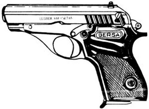 Bersa 844 , .32ACP, 8 Rd: Or Grips