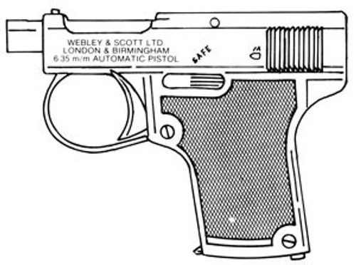 Webley & Scott VP Hammerless, .25ACP Magazine Or Grips Webley & Scott VP Hammerless, .25ACP Magazine Or Grips