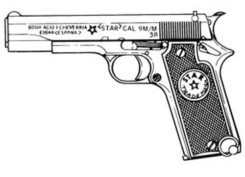 Star A (1921), 9MM, 9 Rd Magazine Or Grips