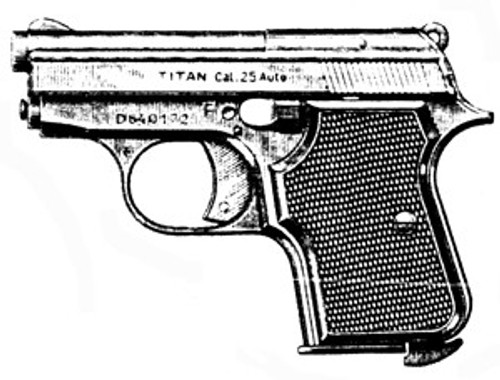 Titan VP, .25ACP, 6 Rd Magazine Or Grips
