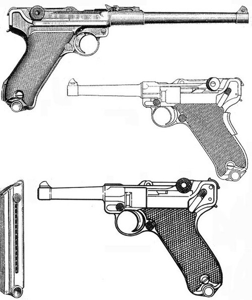 Luger, .30 Luger/9MM, Blue, 7 Rd: Luger, .30 Luger/9MM, Blue, 7 Rd: