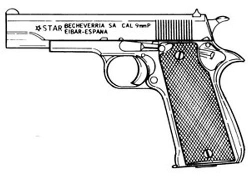 Star M, .38 Super, 8 Rd Magazine Or Grips