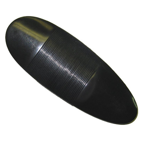 Universal Buttplate Grooved, No Holes (5 13/32" X 2")