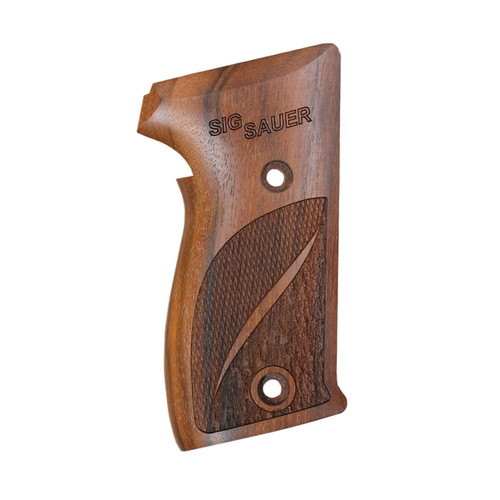 Sig P225/P6 Wood Grips (Checkered, Textured With Logo) Sig P225/P6 Wood Grips (Checkered, Textured With Logo)