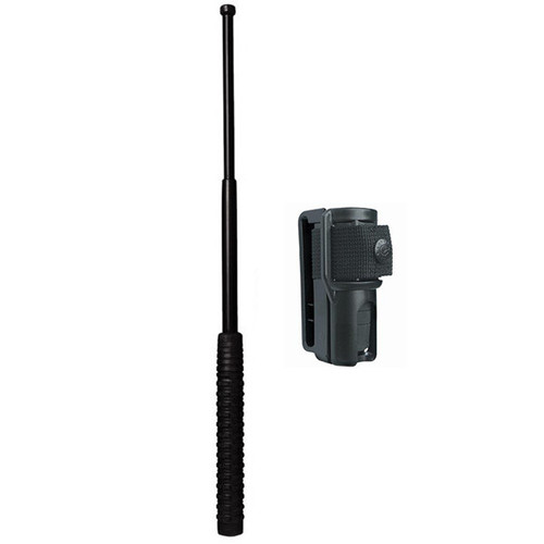 #1441 16" Black Expandable Baton With Tactical Holder #1441 16" Black Expandable Baton With Tactical Holder