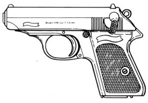 Walther PPK, .380ACP, Flat Base, Factory Mag: Walther PPK, .380ACP, Flat Base, Factory Mag: