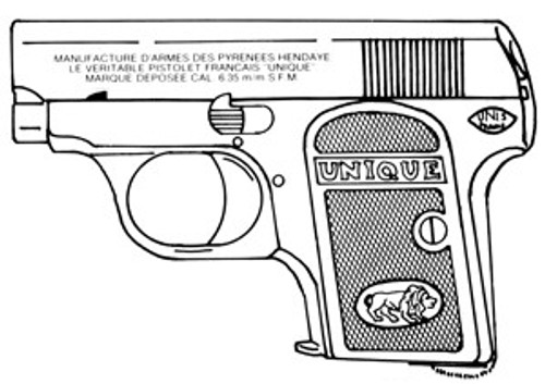 Unique 11 & 12, .25ACP, 6 Rd: