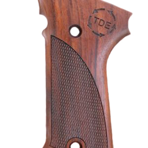 Auto Mag .44/.357 Wood Grips Checkered With Tde Logo Auto Mag .44/.357 Wood Grips Checkered With Tde Logo