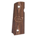 Colt 1911 Officer Wood Grips Checkered With Logo