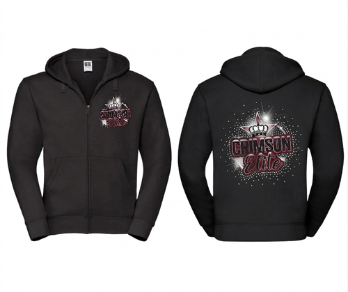 Full Zip Hooded Jacket - Crimson Elite