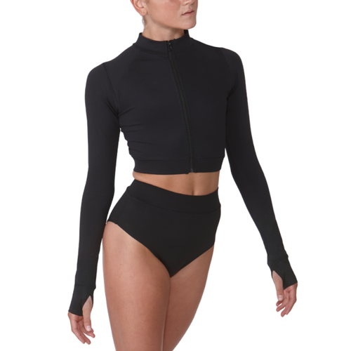 Silky Full Zip Crop Jacket