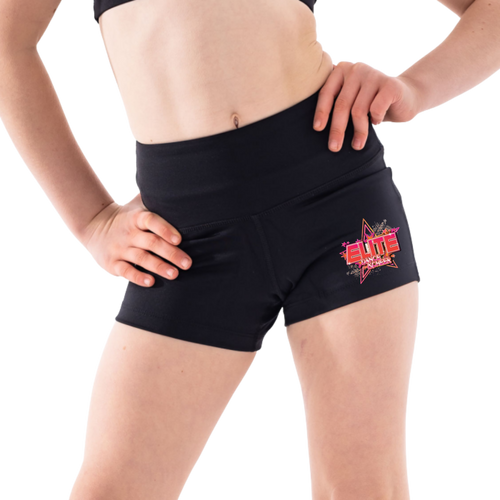 High Waisted Dance Shorts- Elite Dance & Cheer