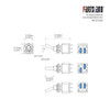 Deluxe Mini Toggle Switch / DP3T / ON-ON-ON