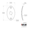 Football Style Curved Metal Jack Plate