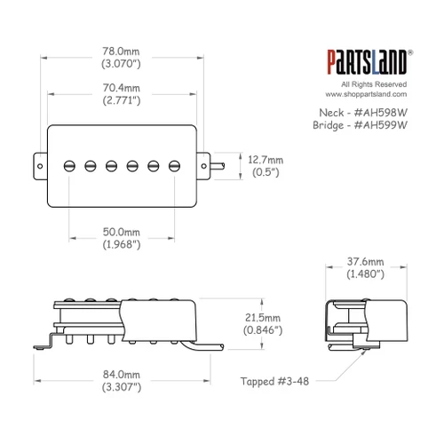 Humbucker size P90 Plastic Covered Pickup / Alnico 5 Humbucker size P90 Plastic Covered Pickup / Alnico 5