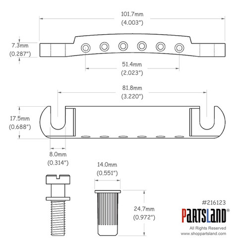 Stop Tail Piece / Aluminium