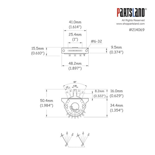 Grigsby Style 5-way Lever Switch Grigsby Style 5-way Lever Switch
