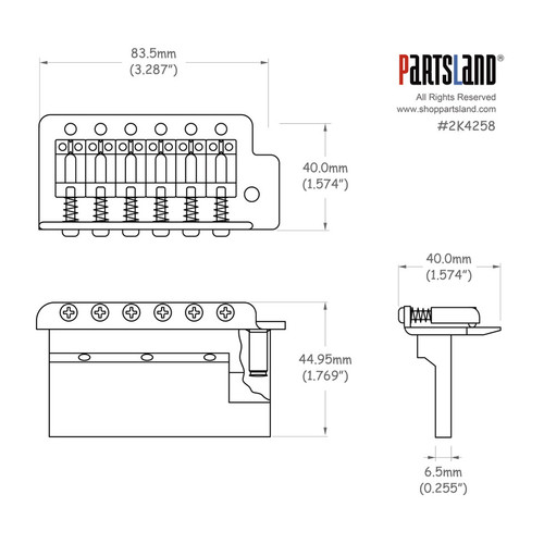 6-Point Tremolo Block Saddle 6-Point Tremolo Block Saddle