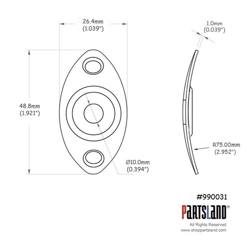 Oval Dented Jack Plate