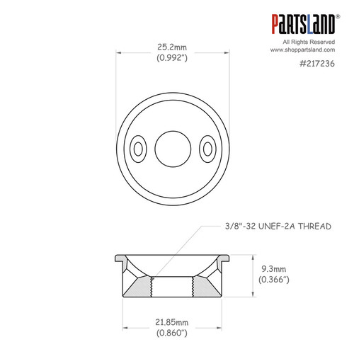 Tele Inch Thread Jack Socket Plate