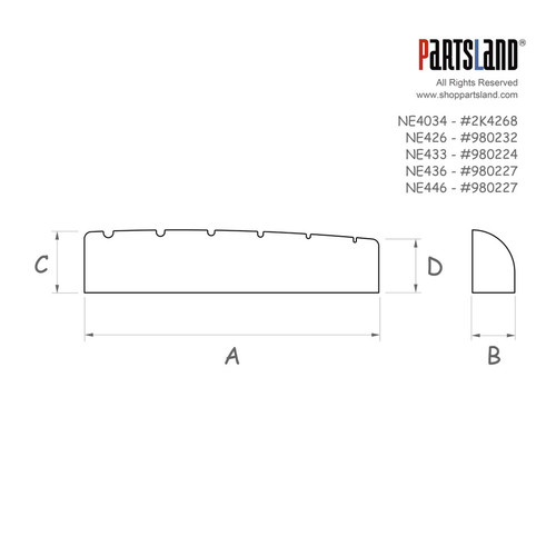 Acoustic Guitar Nut 42mm