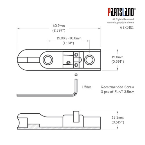 Individual 4-string Bass Bridge Set