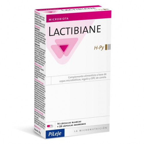 Pileje lactibiane h-py 14 capsulas blancas y 28 capsulas marrones