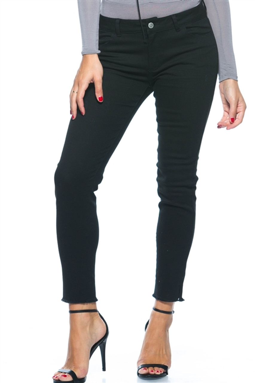 black ankle cut jeans