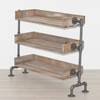 Industrial Pipe and Wood Shoe Rack | Shoe Organizer | Free Standing Shoe Rack | Shoe Storage | Wood Shelving Display