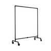 Industrial Style Heavy Duty Pipe Rolling Clothing Rack 