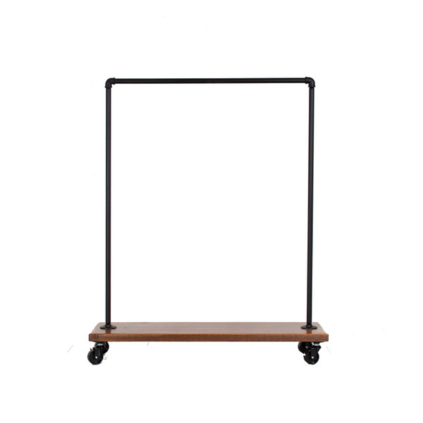 Industrial Pipe Clothing Rack with Cedar Wood Shelves ...
