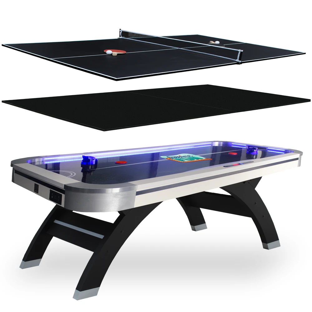 Table De Air Hockey Relaxdays – 51 X 31 X 10 Cm – 2 Raquettes, 2 Palets, Buts, Marqueurs – Jeu Familial – Piles AA Non Incluses