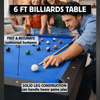 6 ft pool table Blue Felt